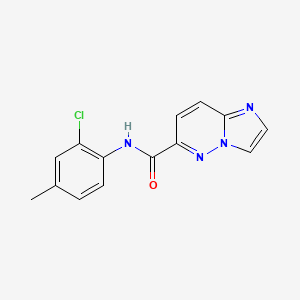 molecular formula C14H11ClN4O B2760008 N-(2-chloro-4-methylphenyl)imidazo[1,2-b]pyridazine-6-carboxamide CAS No. 2415542-60-6
