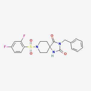 molecular formula C20H19F2N3O4S B2760016 3-苄基-8-((2,4-二氟苯基)磺酰)-1,3,8-三氮杂螺[4.5]癸烷-2,4-二酮 CAS No. 1021117-65-6