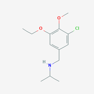 molecular formula C13H20ClNO2 B276002 N-(3-chloro-5-ethoxy-4-methoxybenzyl)-N-isopropylamine 