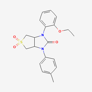 molecular formula C20H22N2O4S B2760028 1-(2-乙氧基苯基)-3-(对甲苯基)四氢-1H-噻吩-2(3H)-酮 5,5-二氧化物 CAS No. 878425-97-9