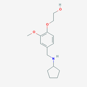 molecular formula C15H23NO3 B276003 2-{4-[(Cyclopentylamino)methyl]-2-methoxyphenoxy}ethanol 