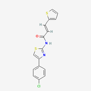 (E)-N-(4-(4-chlorophenyl)thiazol-2-yl)-3-(thiophen-2-yl)acrylamide