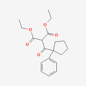 1,3-Diethyl 2-(1-phenylcyclopentanecarbonyl)propanedioate