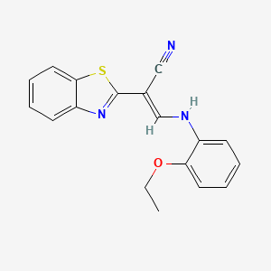 (2E)-2-(1,3-benzothiazol-2-yl)-3-[(2-ethoxyphenyl)amino]prop-2-enenitrile