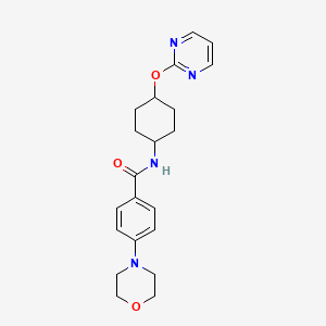 4-morpholino-N-((1r,4r)-4-(pyrimidin-2-yloxy)cyclohexyl)benzamide