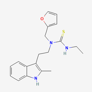3-ethyl-1-(furan-2-ylmethyl)-1-(2-(2-methyl-1H-indol-3-yl)ethyl)thiourea