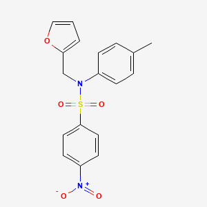 B2760081 N-(furan-2-ylmethyl)-N-(4-methylphenyl)-4-nitrobenzenesulfonamide CAS No. 380189-05-9