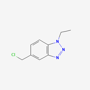 molecular formula C9H10ClN3 B2760087 5-(氯甲基)-1-乙基苯并三唑 CAS No. 2309461-47-8