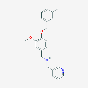 molecular formula C22H24N2O2 B276009 N-{3-methoxy-4-[(3-methylbenzyl)oxy]benzyl}-N-(3-pyridinylmethyl)amine 