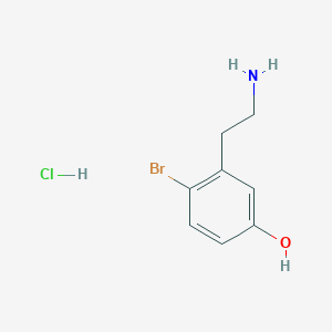 molecular formula C8H11BrClNO B2760092 3-(2-氨基乙基)-4-溴苯酚 盐酸盐 CAS No. 2247106-55-2