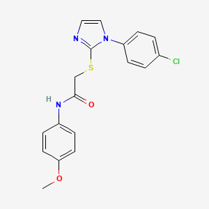 2-((1-(4-chlorophenyl)-1H-imidazol-2-yl)thio)-N-(4-methoxyphenyl)acetamide