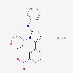 (Z)-N-(3-morpholino-4-(3-nitrophenyl)thiazol-2(3H)-ylidene)aniline hydrobromide