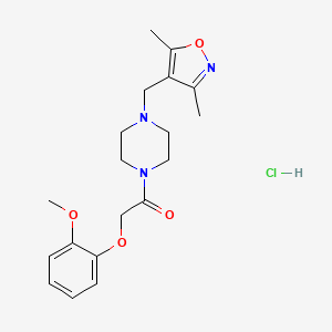 1-(4-((3,5-Dimethylisoxazol-4-yl)methyl)piperazin-1-yl)-2-(2-methoxyphenoxy)ethanone hydrochloride