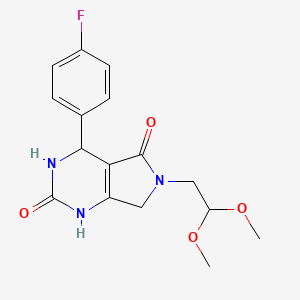 6-(2,2-dimethoxyethyl)-4-(4-fluorophenyl)-3,4,6,7-tetrahydro-1H-pyrrolo[3,4-d]pyrimidine-2,5-dione