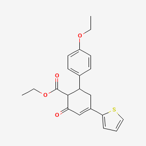 molecular formula C21H22O4S B2760117 乙酸-6-(4-乙氧苯基)-2-氧代-4-(噻吩-2-基)环己-3-烯-1-羧酯 CAS No. 851715-79-2