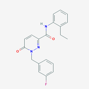molecular formula C20H18FN3O2 B2760120 N-(2-ethylphenyl)-1-(3-fluorobenzyl)-6-oxo-1,6-dihydropyridazine-3-carboxamide CAS No. 1040665-02-8