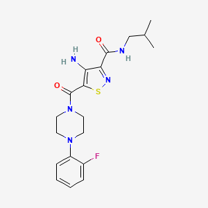 4-amino-5-{[4-(2-fluorophenyl)piperazin-1-yl]carbonyl}-N-isobutylisothiazole-3-carboxamide