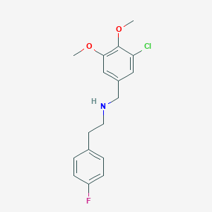 molecular formula C17H19ClFNO2 B276014 N-(3-chloro-4,5-dimethoxybenzyl)-2-(4-fluorophenyl)ethanamine 