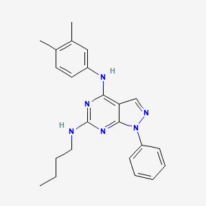 molecular formula C23H26N6 B2760140 N6-丁基-N4-(3,4-二甲基苯基)-1-苯基-1H-吡唑并[3,4-d]嘧啶-4,6-二胺 CAS No. 921494-35-1