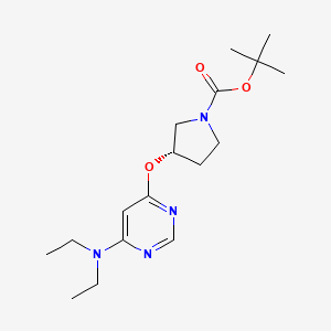 molecular formula C17H28N4O3 B2760144 (S)-tert-Butyl 3-((6-(diethylamino)pyrimidin-4-yl)oxy)pyrrolidine-1-carboxylate CAS No. 1354015-15-8