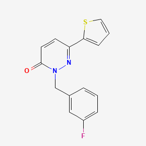 molecular formula C15H11FN2OS B2760148 2-(3-fluorobenzyl)-6-(thiophen-2-yl)pyridazin-3(2H)-one CAS No. 899989-40-3