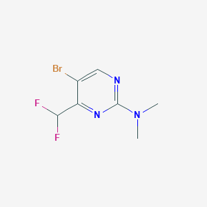 molecular formula C7H8BrF2N3 B2760149 5-Bromo-4-(difluoromethyl)-N,N-dimethylpyrimidin-2-amine CAS No. 2248316-52-9