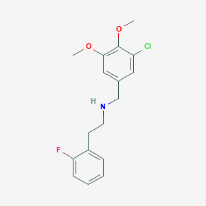 molecular formula C17H19ClFNO2 B276015 N-(3-chloro-4,5-dimethoxybenzyl)-2-(2-fluorophenyl)ethanamine 