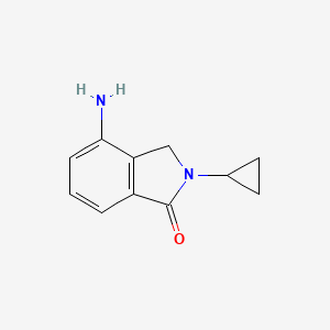 molecular formula C11H12N2O B2760154 4-Amino-2-cyclopropylisoindolin-1-one CAS No. 1280689-43-1