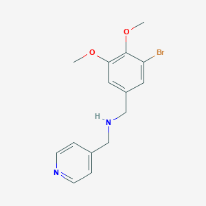 molecular formula C15H17BrN2O2 B276016 N-(3-bromo-4,5-dimethoxybenzyl)-N-(4-pyridinylmethyl)amine 