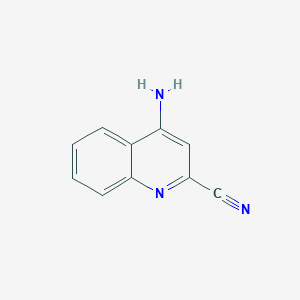 molecular formula C10H7N3 B2760161 4-氨基喹啉-2-碳腈 CAS No. 1378708-12-3