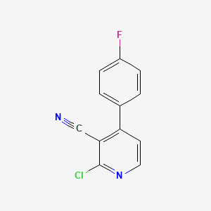 molecular formula C12H6ClFN2 B2760166 2-Chloro-4-(4-fluorophenyl)nicotinonitrile CAS No. 886362-05-6