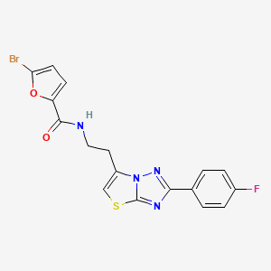 5-bromo-N-(2-(2-(4-fluorophenyl)thiazolo[3,2-b][1,2,4]triazol-6-yl)ethyl)furan-2-carboxamide