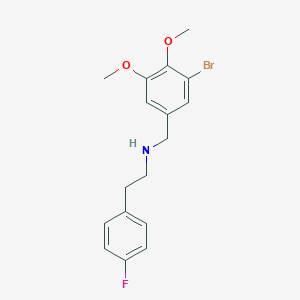 molecular formula C17H19BrFNO2 B276017 N-(3-bromo-4,5-dimethoxybenzyl)-2-(4-fluorophenyl)ethanamine 