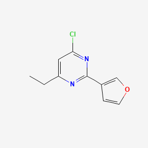 molecular formula C10H9ClN2O B2760170 4-Chloro-6-ethyl-2-(furan-3-yl)pyrimidine CAS No. 1340256-63-4