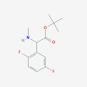 molecular formula C13H17F2NO2 B2760174 Tert-butyl 2-(2,5-difluorophenyl)-2-(methylamino)acetate CAS No. 2248274-11-3