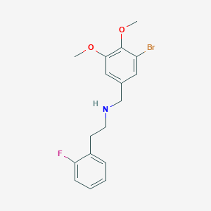 molecular formula C17H19BrFNO2 B276018 N-(3-bromo-4,5-dimethoxybenzyl)-2-(2-fluorophenyl)ethanamine 