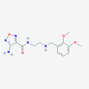 molecular formula C14H19N5O4 B276019 4-amino-N-{2-[(2,3-dimethoxybenzyl)amino]ethyl}-1,2,5-oxadiazole-3-carboxamide 