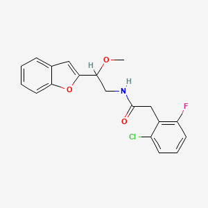 molecular formula C19H17ClFNO3 B2760203 N-(2-(benzofuran-2-yl)-2-methoxyethyl)-2-(2-chloro-6-fluorophenyl)acetamide CAS No. 2034608-90-5