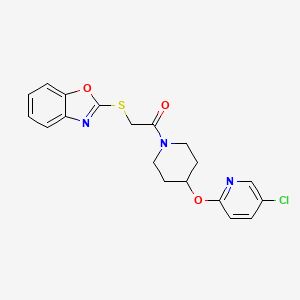2-(Benzo[d]oxazol-2-ylthio)-1-(4-((5-chloropyridin-2-yl)oxy)piperidin-1-yl)ethanone