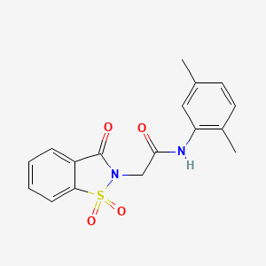 N-(2,5-dimethylphenyl)-2-(1,1,3-trioxo-1,2-benzothiazol-2-yl)acetamide