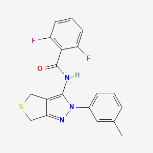 molecular formula C19H15F2N3OS B2760232 2,6-difluoro-N-(2-(m-tolyl)-4,6-dihydro-2H-thieno[3,4-c]pyrazol-3-yl)benzamide CAS No. 392289-06-4