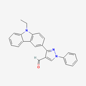 3-(9-Ethylcarbazol-3-yl)-1-phenylpyrazole-4-carbaldehyde