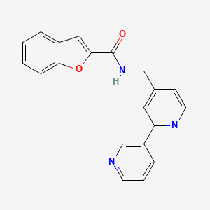 N-([2,3'-bipyridin]-4-ylmethyl)benzofuran-2-carboxamide