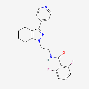 2,6-difluoro-N-(2-(3-(pyridin-4-yl)-4,5,6,7-tetrahydro-1H-indazol-1-yl)ethyl)benzamide