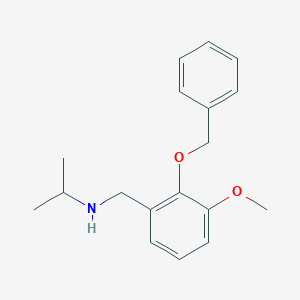 molecular formula C18H23NO2 B276024 N-[2-(benzyloxy)-3-methoxybenzyl]propan-2-amine 