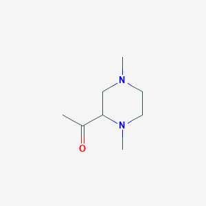 molecular formula C8H16N2O B2760242 1-(1,4-二甲基哌嗪-2-基)乙酮 CAS No. 54969-37-8