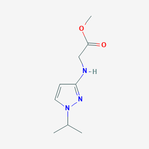 molecular formula C9H15N3O2 B2760243 Methyl 2-[(1-propan-2-ylpyrazol-3-yl)amino]acetate CAS No. 1694276-78-2