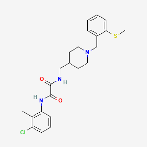 molecular formula C23H28ClN3O2S B2760246 N1-(3-chloro-2-methylphenyl)-N2-((1-(2-(methylthio)benzyl)piperidin-4-yl)methyl)oxalamide CAS No. 1235021-61-0