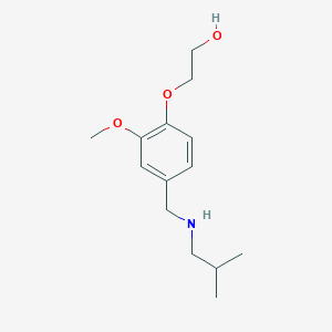 molecular formula C14H23NO3 B276025 2-{4-[(Isobutylamino)methyl]-2-methoxyphenoxy}ethanol 