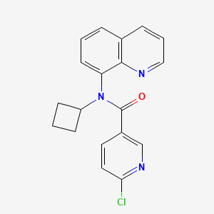 molecular formula C19H16ClN3O B2760265 6-chloro-N-cyclobutyl-N-(quinolin-8-yl)pyridine-3-carboxamide CAS No. 1280809-33-7